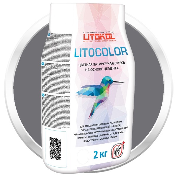 Смесь затирочная цементная для швов Litokol Litocolor L.13 Графит 2 кг