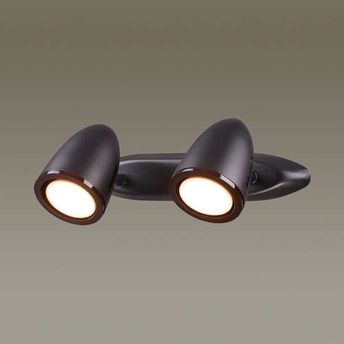 Спот Odeon Light Imagio 3824/2W черный c кофе GU10 2х50W 220V