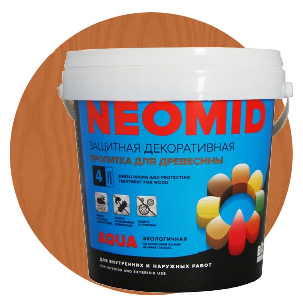 Пропитка для древесины Neomid Bio Color Aqua Кедр 0,9 л
