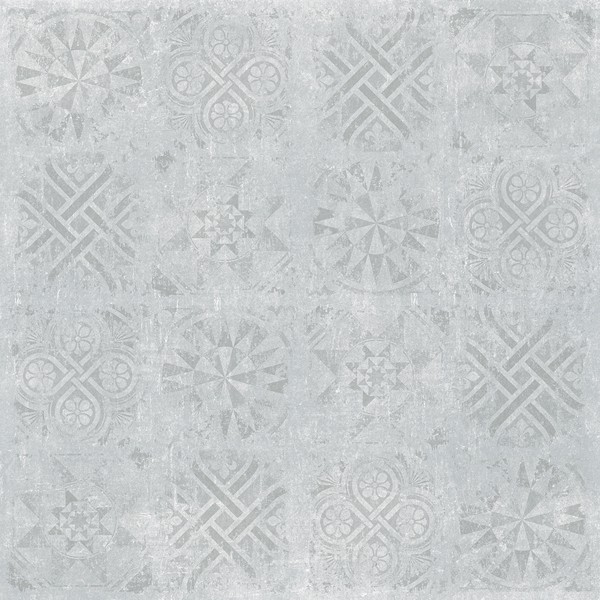 Керамогранит Idalgo Granite Stone Cemento Декор Светло-серый структурный 599х599 мм