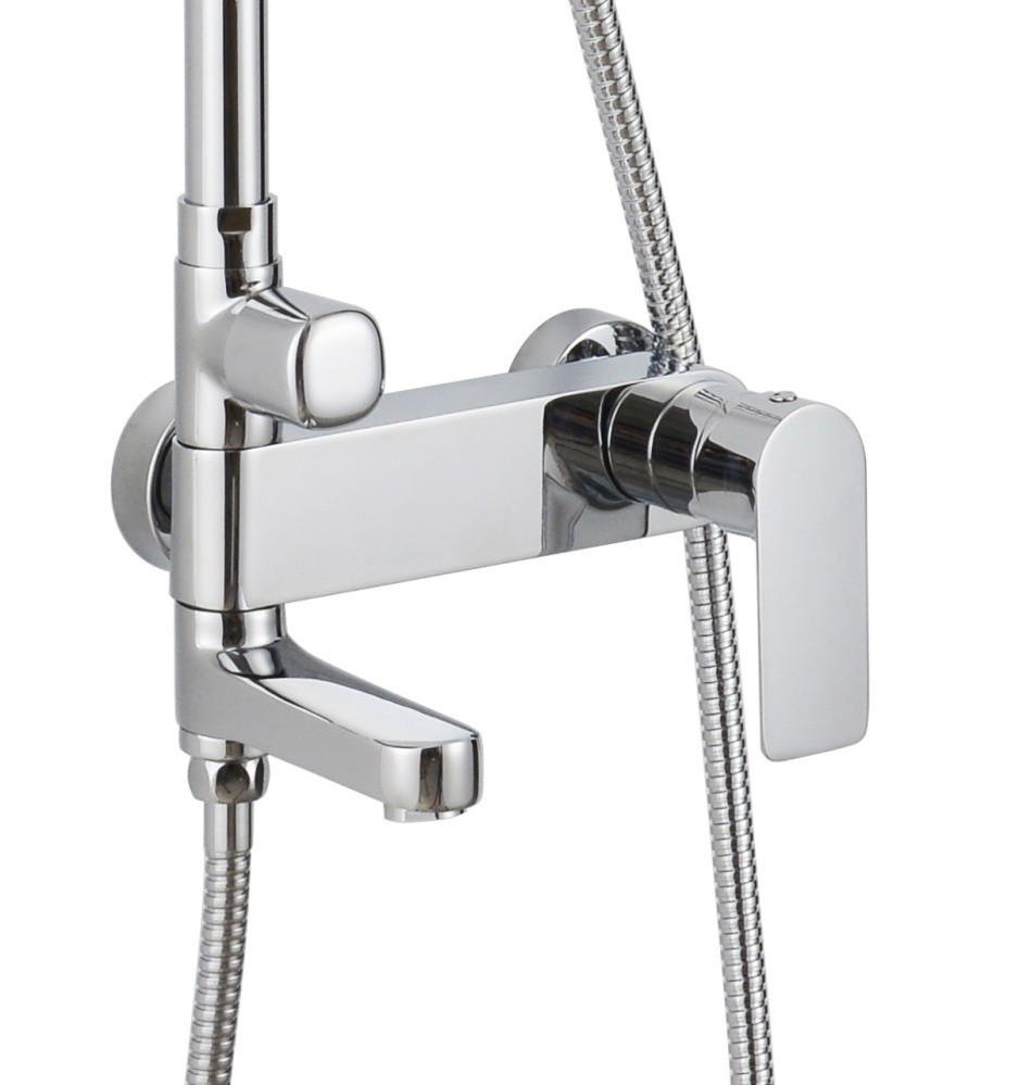 Душевая стойка Bravat Real F6333367CP-A-RUS со смесителем