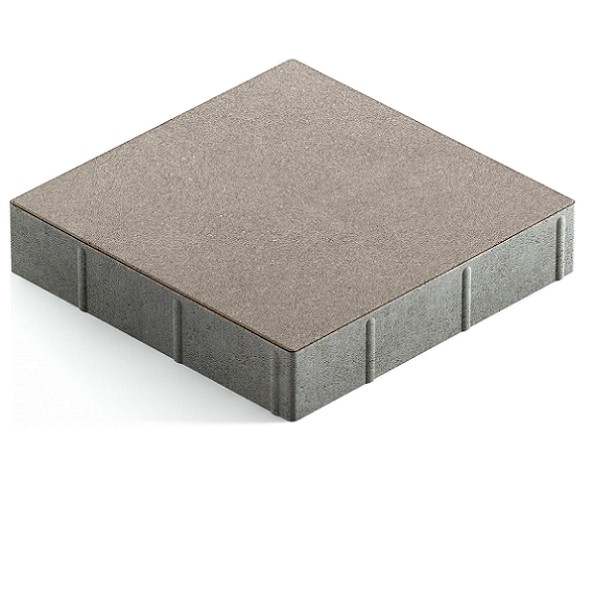Тротуарная плитка Steingot Практик 60 из серого цемента с частичным прокрасом квадрат светло-серая 300х300х60 мм