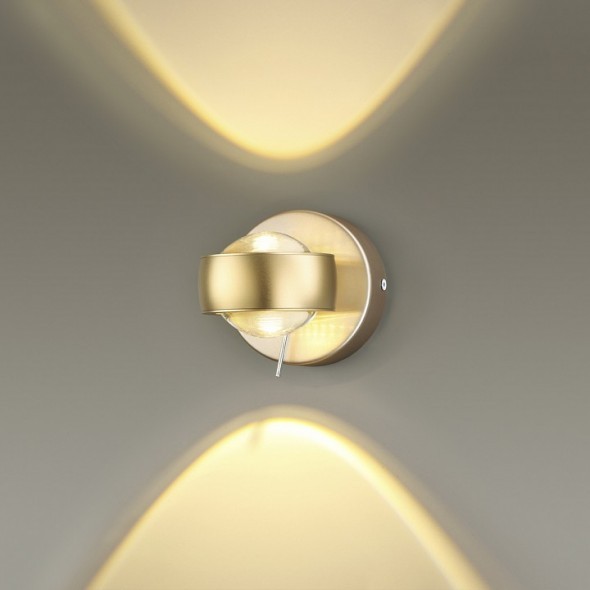 Светильник настенный светодиодный Odeon Light Ottico 3874/20WL матовый золотой 20W 220V