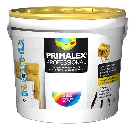Краска интерьерная Primalex Professional база прозрачная 5 л