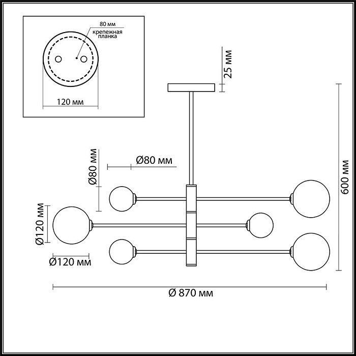 Люстра подвесная Lumion Estelle 4418/6C золотая G9 6х40W 220V