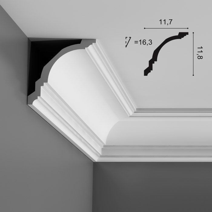 Карниз потолочный из дюрополимера Orac Decor Axxent CX106F 2000х117х118 мм