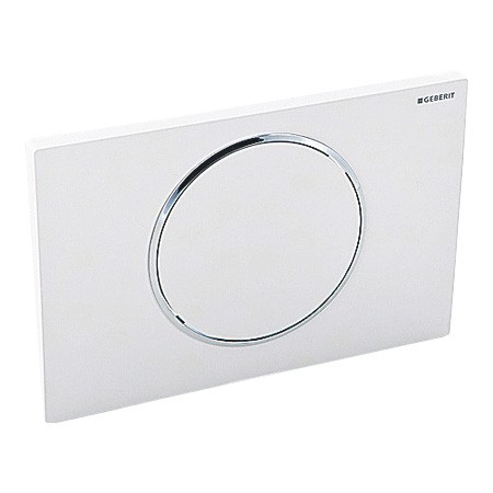 Клавиша смыва Geberit Sigma 10 белая с хромом