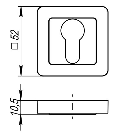 Накладка под цилиндр Punto ET QR GR/CP-23
