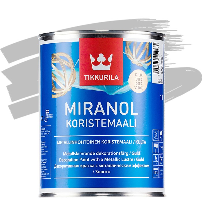 Краска декоративная Tikkurila Miranol серебро 1 л