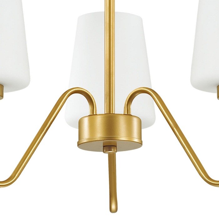 Люстра подвесная Lumion Olivia 3791/3C золотая/белая E27 3х60W 220V
