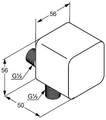 Подключение для душевого шланга Kludi A-QA 6554305-00