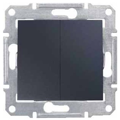 Механизм выключателя Schneider Electric Sedna SDN0300170 двухклавишный графит