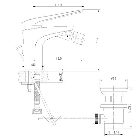 Смеситель для биде Lemark Allegro LM5908CW