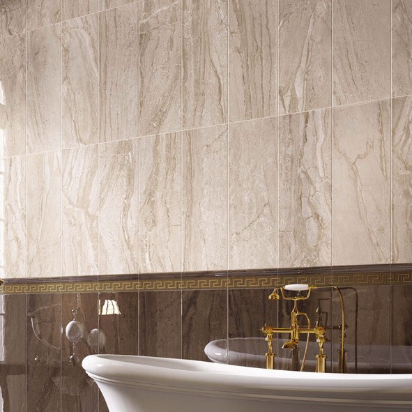 Бордюр керамический для стены Atlas Concorde Suprema Gold Greca 250х60 мм