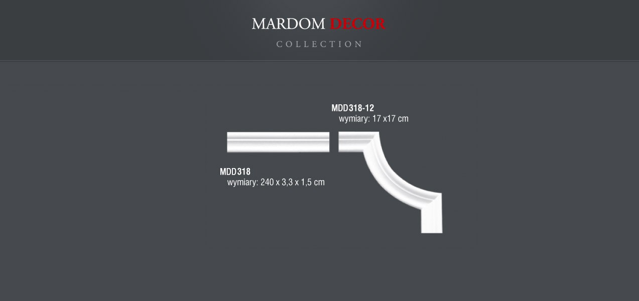 Угловой элемент для молдинга Mardom Decor MDD318-12 170х170 мм