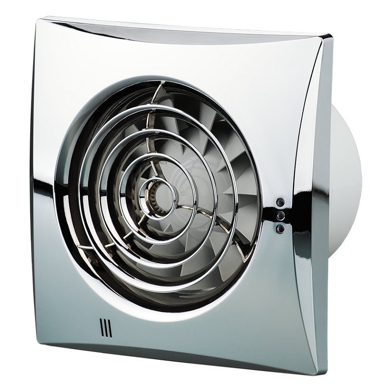 Вентилятор вытяжной Vents 100 Quiet энергосберегающий хром