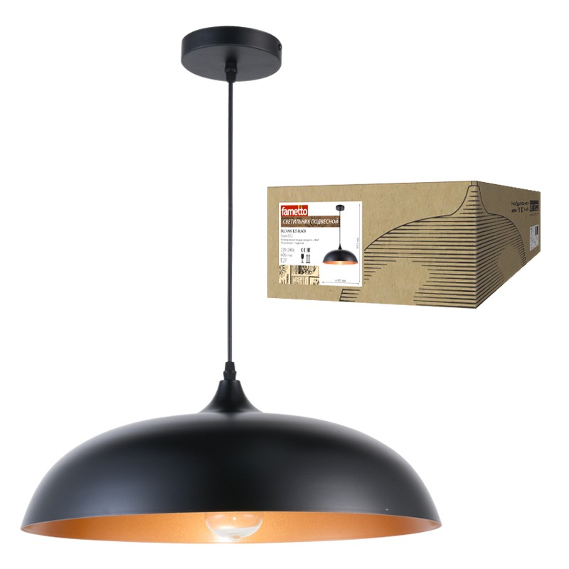 Светильник подвесной Fametto Vintage DLC-V105-1001 Black E27 60W 220V