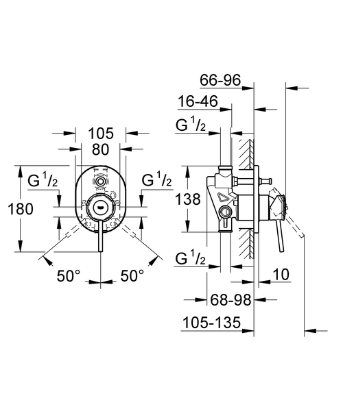 Смеситель для душа Grohe BauClassic 29047000