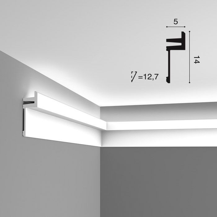 Профиль полиуретановый Orac Decor Luxxus C382 L3 2000х50х140 мм для скрытого освещения 