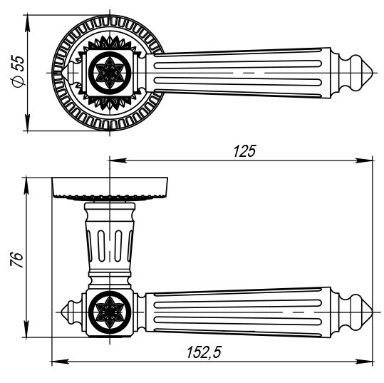 Ручка дверная Armadillo Matador CL4 GP-2