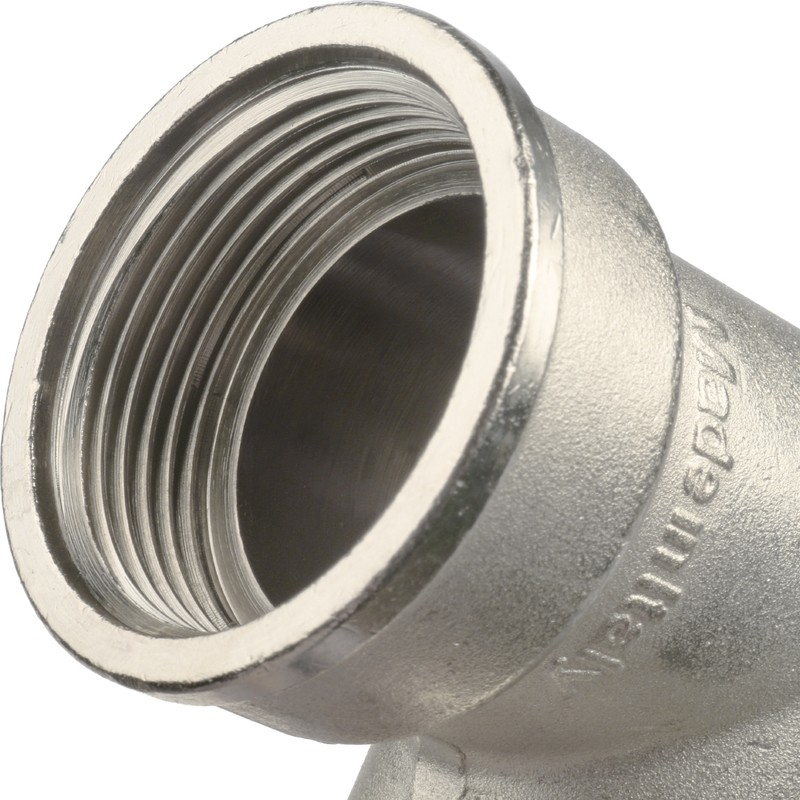 Угольник с упором Stout SFT-0016-000114 1 1/4 дюйма никелированный с внутренней и наружной резьбой