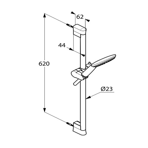 Душевой гарнитур Kludi Freshline 1S 600 мм 6783005-00
