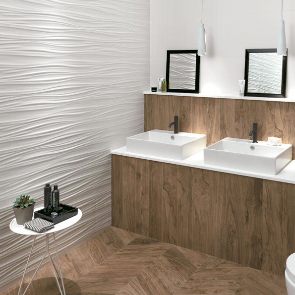 Керамогранит Atlas Concorde 3D Wall Design Ribbon White Matt 800х400 мм