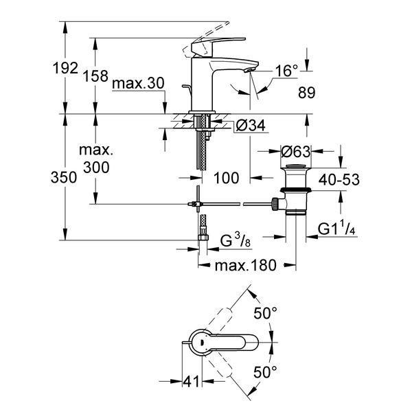 Смеситель для раковины Grohe Eurostyle Cosmopolitan 33977002