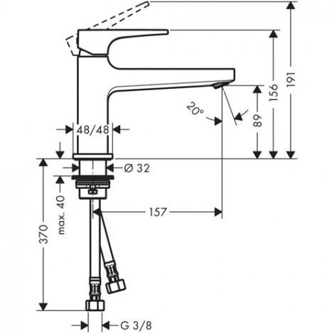Смеситель для раковины Hansgrohe Metropol 32502000