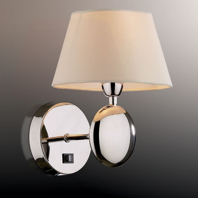 Бра с выключателем Odeon Light Hotel 2195/1W хром E14 40W 220V