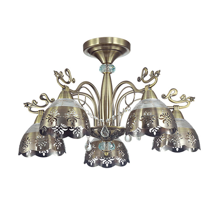 Люстра потолочная Odeon Light Carolina 3206/5C бронза E14 5х40W 220V