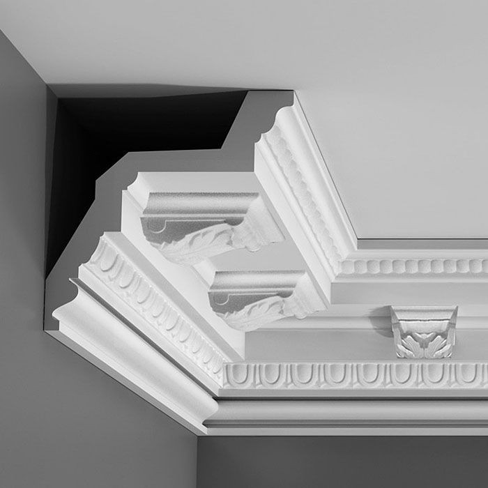 Карниз потолочный полиуретановый Orac Decor Luxxus C307 2000х195х195 мм