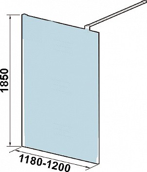 Душевое ограждение Weltwasser WW400 Walk-In WW400 120G-1 1200х1850 мм