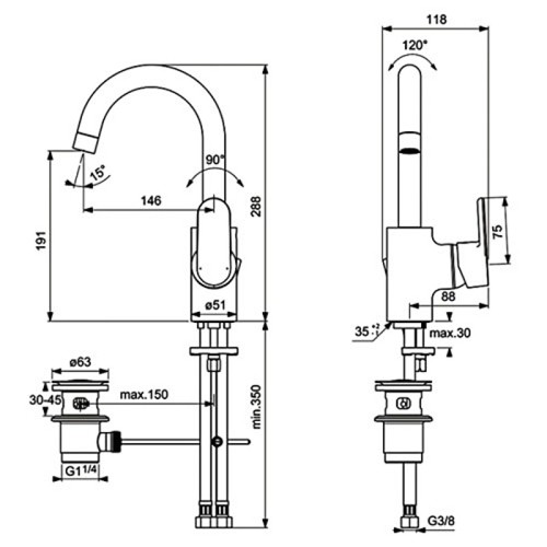 Смеситель для раковины Ideal Standard Vito B0410AA