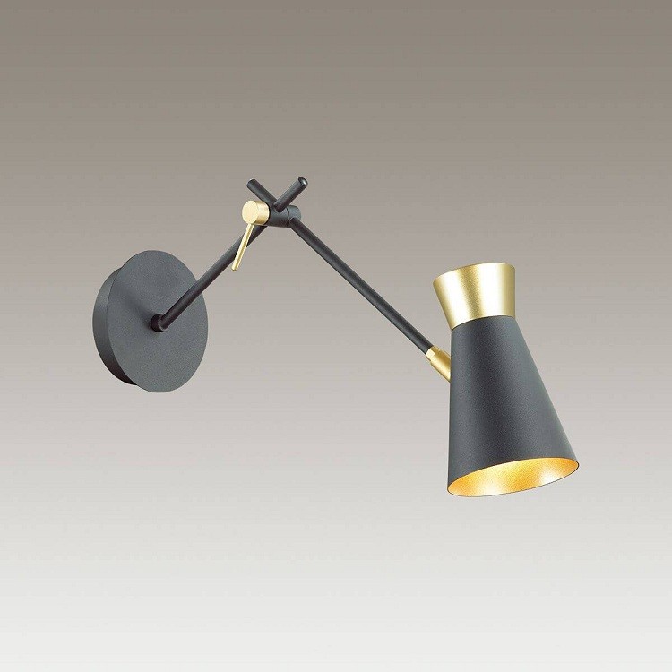 Бра Lumion Liam 3790/1W черный/золото E14 40W