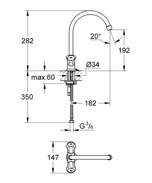Смеситель для кухни Grohe Costa L 31812001
