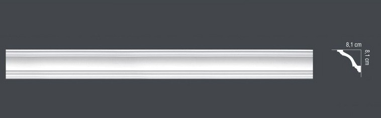 Карниз потолочный полиуретановый Mardom Decor MDB213F 2350х81х81 мм