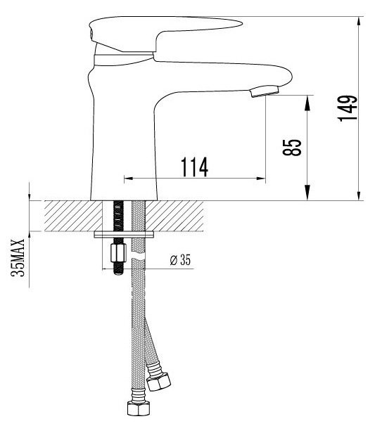 Смеситель для раковины Lemark Status LM4406C