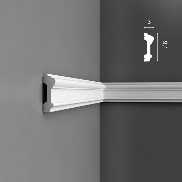 Молдинг полиуретановый Orac Decor Luxxus P9010F 2000х91х30 мм