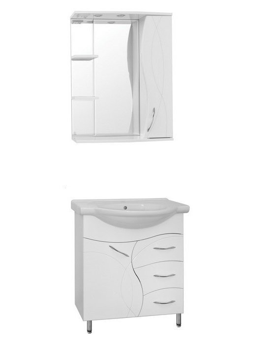 Зеркало-шкаф Style Line Амелия 75/С белый