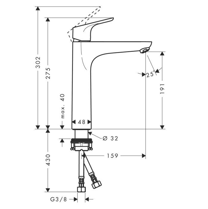 Смеситель для раковины Hansgrohe Focus 31518000