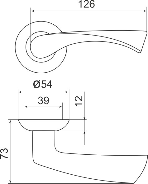 Ручка дверная Armadillo Corona  LD23-1CP-8