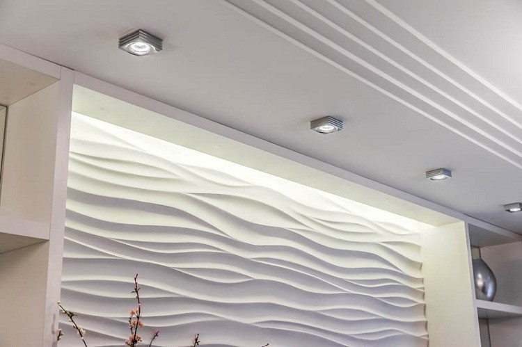Дизайнерская 3D панель из гипса Artpole Silk 2 600х600 мм