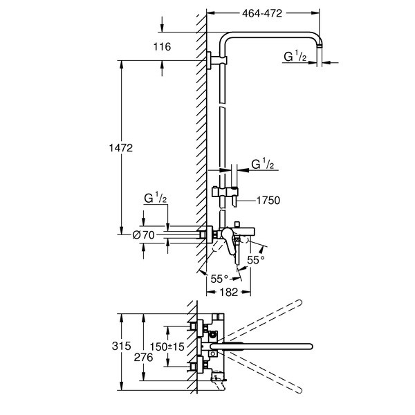 Душевая стойка Grohe Euphoria 26322000