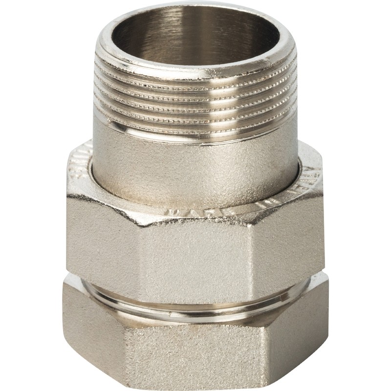 Разъемное соединение американка Stout SFT-0041-000112 1 1/2 дюйма уплотнение под гайкой o-ring кольцо никелированное с внутренней и наружной резьбой