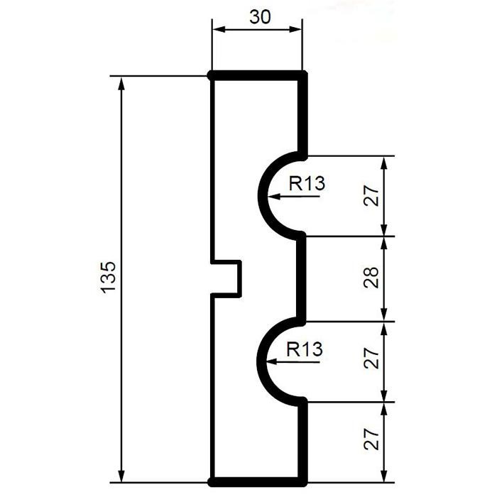 Молдинг фасадный из полистирола Leptonika MC 118 2 м