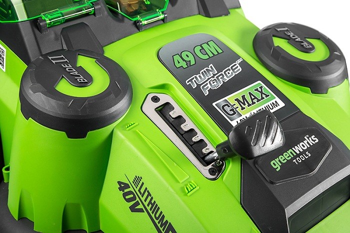 Газонокосилка аккумуляторная Greenworks G-MAX 40V TwinForce G40LM49DBK6