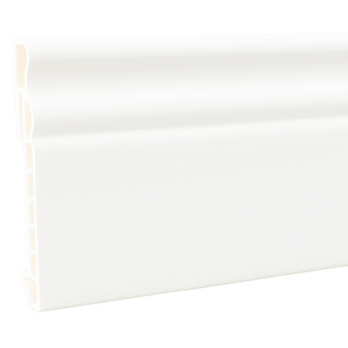 Плинтус ПВХ Мастер Декор Стандарт под покраску белый 2500х100х15 мм