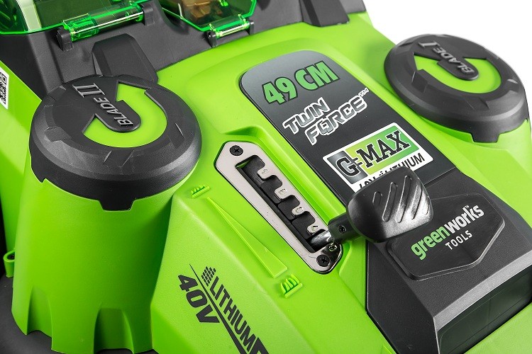 Газонокосилка аккумуляторная Greenworks Twin Force G40LM49DB без аккумулятора и зарядного устройства