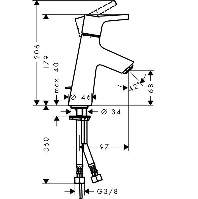 Смеситель для раковины Hansgrohe Talis-S 72010000